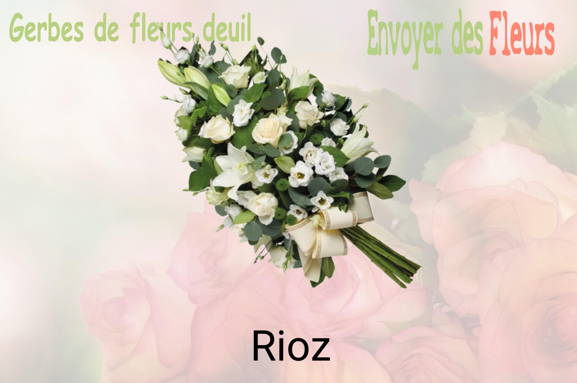 Gerbe de fleurs de deuil livrée à Rioz